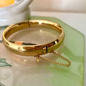 Monet Gold Hinged Bangle